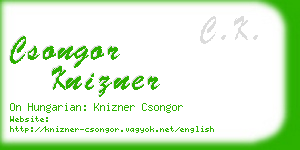csongor knizner business card